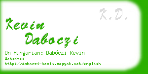 kevin daboczi business card